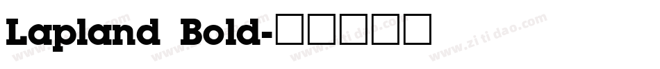 Lapland Bold字体转换